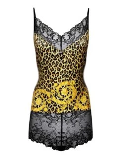 Seide Teddy BODYSHIRT PANTHERE Gold-schwarz Von Cadolle 9 Seide Teddy BODYSHIRT PANTHERE Gold-schwarz Von Cadolle -MAISON LEJABY Verkaufsgeschäft 4097e bodyshirt soie panthere leo print cadolle 2