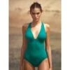 Badeanzug CAPRI 61 Unifarben Von Pain De Sucre -MAISON LEJABY Verkaufsgeschäft badeanzug capri smaragd pain de sucre 3 3