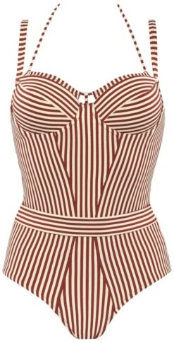Badeanzug HOLI VINTAGE Gestreift Von Marlies Dekkers -MAISON LEJABY Verkaufsgeschäft badeanzug holi vintage rot creme 18185 marlies dekkers 1
