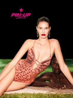 Badeanzug MACULATO Terra-lurex Von Pin-Up Stars -MAISON LEJABY Verkaufsgeschäft badeanzug maculato terracotta pin up stars 1