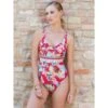 Träger Badeanzug PAPILLON No. 8 Rot-bunt Von Chiara Fiorini 2 Träger Badeanzug PAPILLON No. 8 Rot-bunt Von Chiara Fiorini -MAISON LEJABY Verkaufsgeschäft badeanzug rosso cfo613 chiara fiorini 1