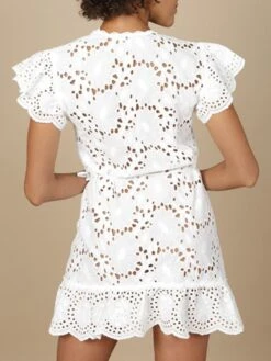 Baumwolle Lochspitze Tunika GLADYS Naturweiß Von Marjolaine -MAISON LEJABY Verkaufsgeschäft baumwolle lochspitze tunika gladys 7gla0202 naturweiss marjolaine 1