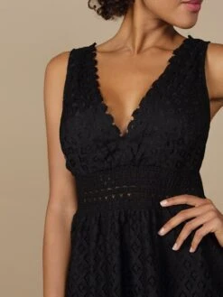 Baumwolle-Spitze Sommerkleid GITANE Schwarz Von Marjolaine 11 Baumwolle-Spitze Sommerkleid GITANE Schwarz Von Marjolaine -MAISON LEJABY Verkaufsgeschäft baumwolle spitze sommerkleid gitane 8git3001 schwarz marjolaine