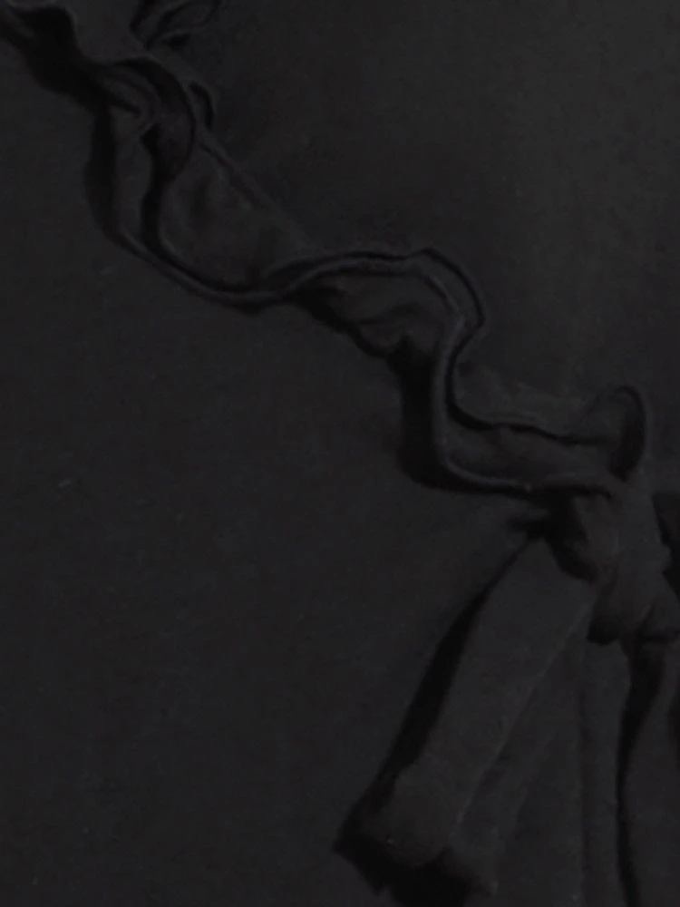 Strickjäckchen WOLLE VISCOSE Schwarz Von Chiara Fiorini 6 Strickjäckchen WOLLE VISCOSE Schwarz Von Chiara Fiorini – Bild 4