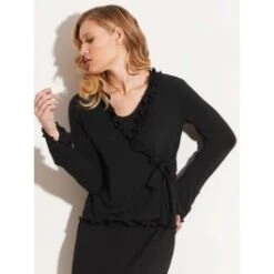 Strickjäckchen WOLLE VISCOSE Schwarz Von Chiara Fiorini