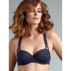 Balconette BH GLORIA STYLE Maritime Blue + Shocking Pink C-Cup Von Marlies Dekkers