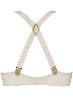 Balconette BH GLORIA STYLE Pristine Gold C-Cup Von Marlies Dekkers -MAISON LEJABY Verkaufsgeschäft bh creme gold gestreift 19540 gloria marlies dekkers 1