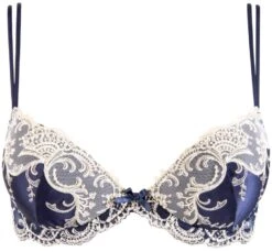 Gefütterter Seiden BH SPLENDEUR SOIE Von Lise Charmel -MAISON LEJABY Verkaufsgeschäft bh gefuettert seide acc8580c marine 5197 splendeur soie lise charmel 2 1