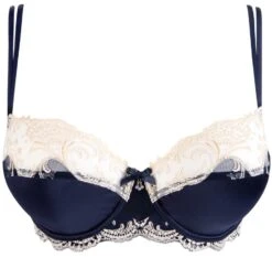 Seiden BH SPLENDEUR SOIE Von Lise Charmel -MAISON LEJABY Verkaufsgeschäft bh halbschale seide acc3080d marine 5197 splendeur soie lise charmel 2