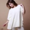 Kuschel-Baumwolle Poncho / Bigshirt CASUAL Von GATTINA -MAISON LEJABY Verkaufsgeschäft bigshirt casual 384397 vanille gattina