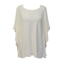 Kuschel-Baumwolle Poncho / Bigshirt CASUAL Von GATTINA -MAISON LEJABY Verkaufsgeschäft bigshirt casual 384397 vanille gattina 2