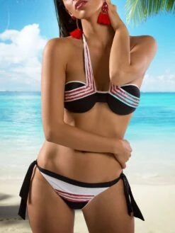 Bandeau Neckholder Bikini PAILLETTEN Von Cotton Club Mare -MAISON LEJABY Verkaufsgeschäft bikini pailletten aa6 am1 cotton club 2