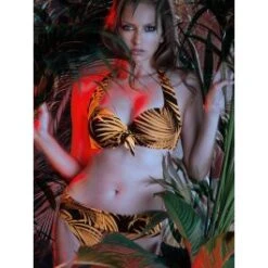 Neckholder Bikini TOKAI TOKYO Schwarz-gold Von Nicole Olivier