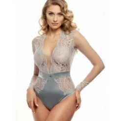Langarm Body Tüll Spitze Und Strass MARLENE Prelude Milano