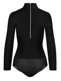 Langarm Twill-Body OFFICIER Schwarz Von Cadolle -MAISON LEJABY Verkaufsgeschäft body twill officier noir 4086nf cadolle 4