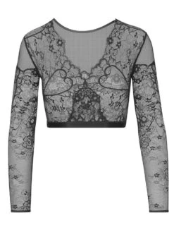 Langarm Minitop BOLERO COEUR Spitze Schwarz Von Cadolle -MAISON LEJABY Verkaufsgeschäft bolero coeur dentelle noir schwarz cadolle 2 1