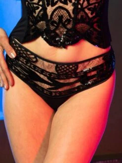 Pailletten Brasiliana Slip NOYON Von RCrescentini Notre Dame -MAISON LEJABY Verkaufsgeschäft brasiliana noyon pailletten schwarz notredame rcrescentini 3