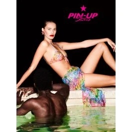 Bügel-Bikini RAINBOW FLOWERS Pink-bunt Von Pin-Up Stars 3 Bügel-Bikini RAINBOW FLOWERS Pink-bunt Von Pin-Up Stars