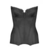 Bustier Corsage MEDICIS 5 SATIN NOIR Schwarz Von Cadolle