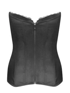 Bustier Corsage MEDICIS 5 SATIN NOIR Schwarz Von Cadolle -MAISON LEJABY Verkaufsgeschäft bustier medicis5 satin noir 3531ada cadolle