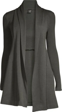 Merino Wolle-Seide CARDIGAN Strickjacke Von Oscalito 15 Merino Wolle-Seide CARDIGAN Strickjacke Von Oscalito -MAISON LEJABY Verkaufsgeschäft cardigan lang gruen 3463 oscalito 3 4