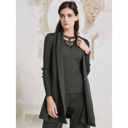 Merino Wolle-Seide CARDIGAN Strickjacke Von Oscalito 3 Merino Wolle-Seide CARDIGAN Strickjacke Von Oscalito