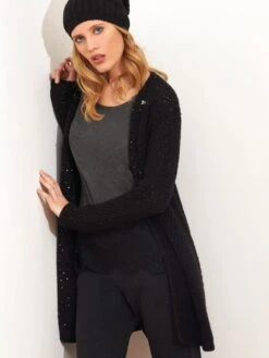 Neue Produkte -MAISON LEJABY Verkaufsgeschäft cardigan schwarz cf1919 chiara fiorini 2 1 1