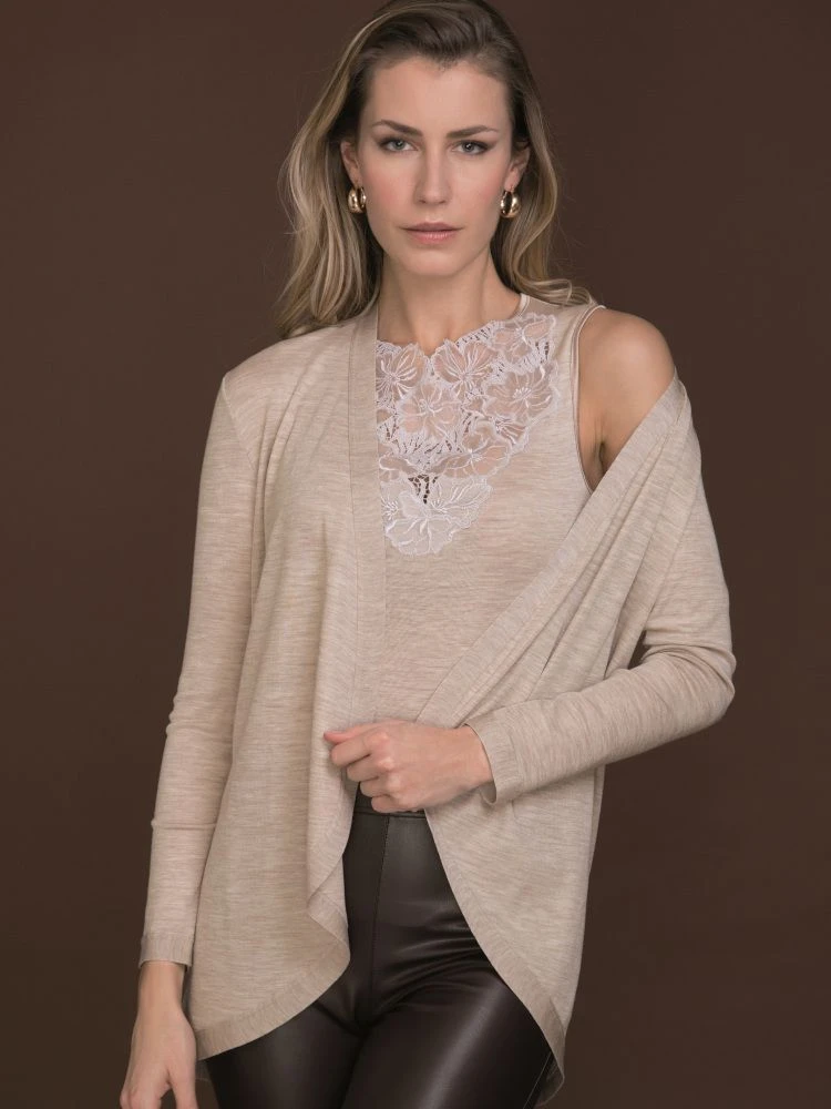 Merinowolle-Seide CARDIGAN Strickjacke Von Artimaglia 8 Merinowolle-Seide CARDIGAN Strickjacke Von Artimaglia – Bild 6