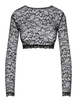Langarm Minitop CARMEN Spitze Schwarz Von Cadolle -MAISON LEJABY Verkaufsgeschäft carmen mini top schwarz 3315cp cadolle 1