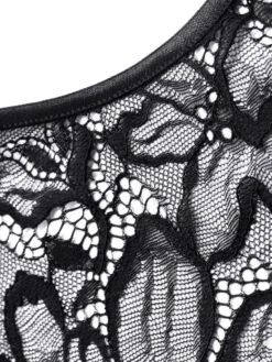 Langarm Minitop CARMEN Spitze Schwarz Von Cadolle -MAISON LEJABY Verkaufsgeschäft carmen mini top schwarz 3315cp cadolle 2