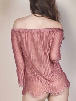 Spitze Carmen Shirt JOSEPHINE Von Escora -MAISON LEJABY Verkaufsgeschäft carmen shirt spitze altrosa 1705 e264 771 josephine escora 1