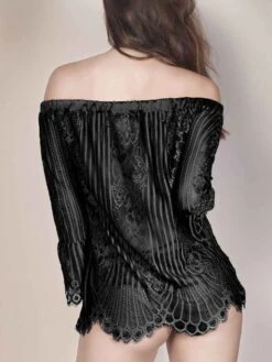 Spitze Carmen Shirt JOSEPHINE Von Escora -MAISON LEJABY Verkaufsgeschäft carmen shirt spitze schwarz 1705 e264 400 josephine escora 1