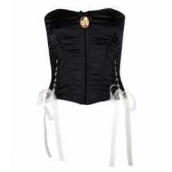 Schnür-Corsage ELISABETH Mit Kristall-Medaillon Von Escora