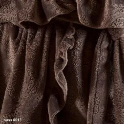 Plüsch-Hausmantel DOUCE Mittel-lang Von Marjolaine -MAISON LEJABY Verkaufsgeschäft fleece morgenmantel nuss douce marjolaine