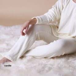 Kuschel-Baumwolle Lounge-Hose CASUAL Von Gattina -MAISON LEJABY Verkaufsgeschäft hose casual 384879 vanille gattina