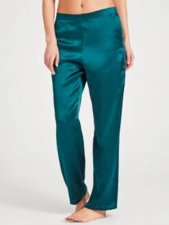 100% Seide Hose TOI MON AMOUR Klassische Farben Von Aubade -MAISON LEJABY Verkaufsgeschäft hose gr n seide toi mon amour qs60 emeraude aubade 1 6 1 1