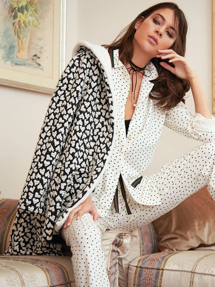 Jacke HEARTS Schwarz-weiß Von Fiori Di Chiara 4 Jacke HEARTS Schwarz-weiß Von Fiori Di Chiara – Bild 2