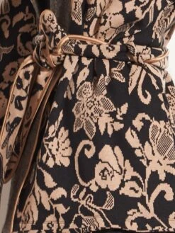 Jacke JACQUARD Schwarz-zimt Von Chiara Fiorini -MAISON LEJABY Verkaufsgeschäft jacquard g9611 schwarz beige chiara fiorini