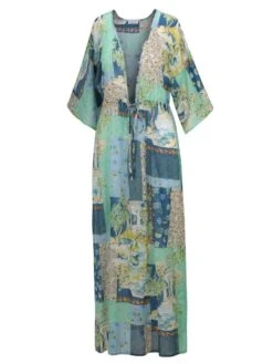 Strandkaftan STROMBOLI Blau-türkis Von Eva B. Bitzer -MAISON LEJABY Verkaufsgeschäft kaftan beach 12311272 eva b bitzer