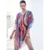 Chiffon Kaftan MULTICOLOR WAVES Bunt Von Luna Di Seta -MAISON LEJABY Verkaufsgeschäft kaftan multicolor vlst60913 luna di seta 9