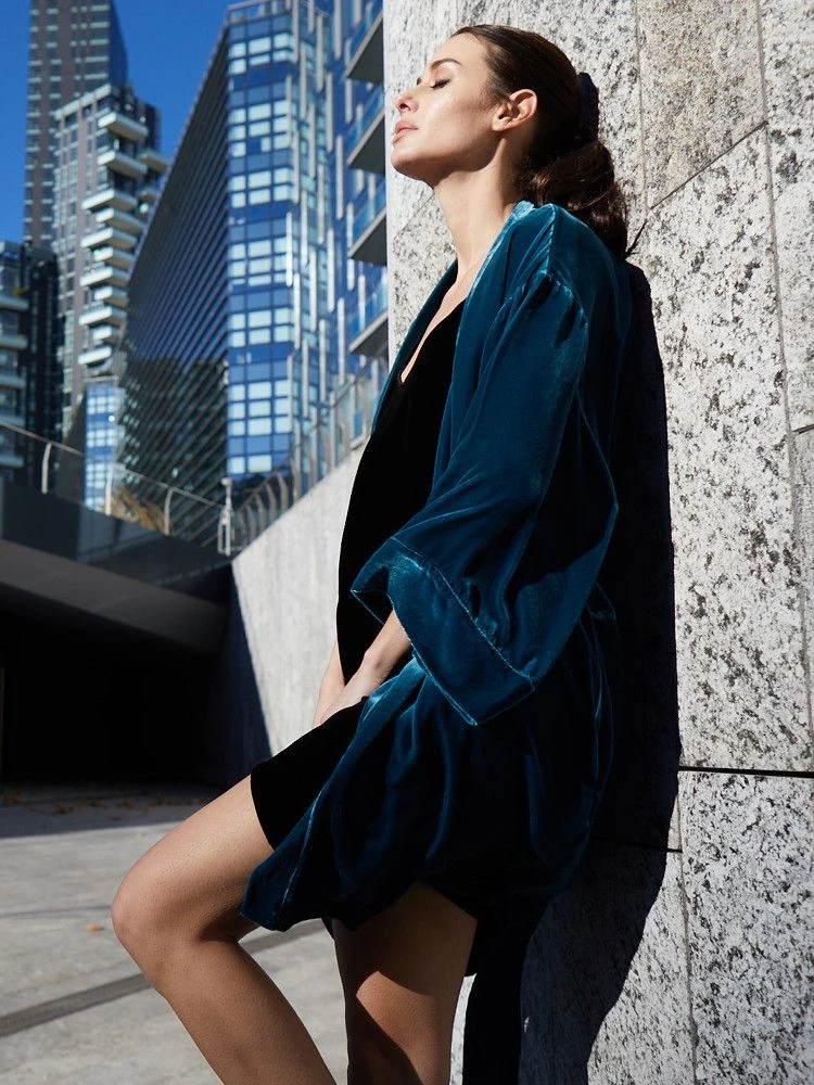 Seide-Viscose Samt Kimono DANY Von Vivis 14 Seide-Viscose Samt Kimono DANY Von Vivis – Bild 12