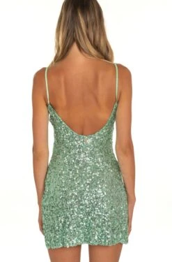 Strandkleid PAILLETTES Von Pin-Up Stars -MAISON LEJABY Verkaufsgeschäft kleid pb038a gruen pailletten pin up stars 3