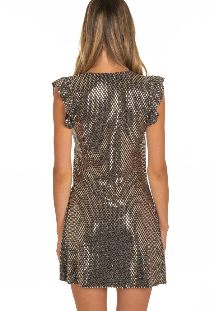 Strandkleid MIRROR RHOMBUS Schwarz Gold Von Pin-Up Stars 5 Strandkleid MIRROR RHOMBUS Schwarz Gold Von Pin-Up Stars – Bild 3