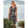 Viscose Strandkleid EXOTIC LEAVES Schwarz Grün Von Fürstenberg -MAISON LEJABY Verkaufsgeschäft kleid schwarz bunt245 30332 fuerstenberg