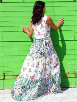 Seidenbatist Strandkleid FANTASIA BIANCO Weiß Grün Von Laetitia Beachwear 8 Seidenbatist Strandkleid FANTASIA BIANCO Weiß Grün Von Laetitia Beachwear -MAISON LEJABY Verkaufsgeschäft kleid weiss g143 laetitia