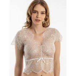 Spitze Kurzarm Top Von Prelude Milano