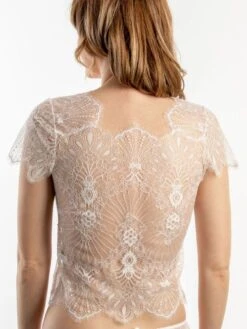 Spitze Kurzarm Top Von Prelude Milano -MAISON LEJABY Verkaufsgeschäft kurzarm top spitze yl277 yl277.alb 2 prelude milano 1