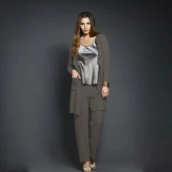 Kuschel-Baumwolle Lounge-Hose CASUAL Von Gattina -MAISON LEJABY Verkaufsgeschäft kuschel baumwolle kollektion gattina fango 1