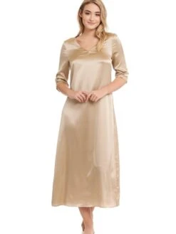 Seide Langarm Nachtkleid SEDUZIONE DI SETA Uni Von Gattina 12 Seide Langarm Nachtkleid SEDUZIONE DI SETA Uni Von Gattina -MAISON LEJABY Verkaufsgeschäft langarm nachtkleid satin seide gold 381437 seduzione di seta gattina 1 2