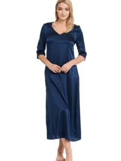 Seide Langarm Nachtkleid SEDUZIONE DI SETA Uni Von Gattina 15 Seide Langarm Nachtkleid SEDUZIONE DI SETA Uni Von Gattina -MAISON LEJABY Verkaufsgeschäft langarm nachtkleid satin seide marine 381437 seduzione di seta gattina 1 2